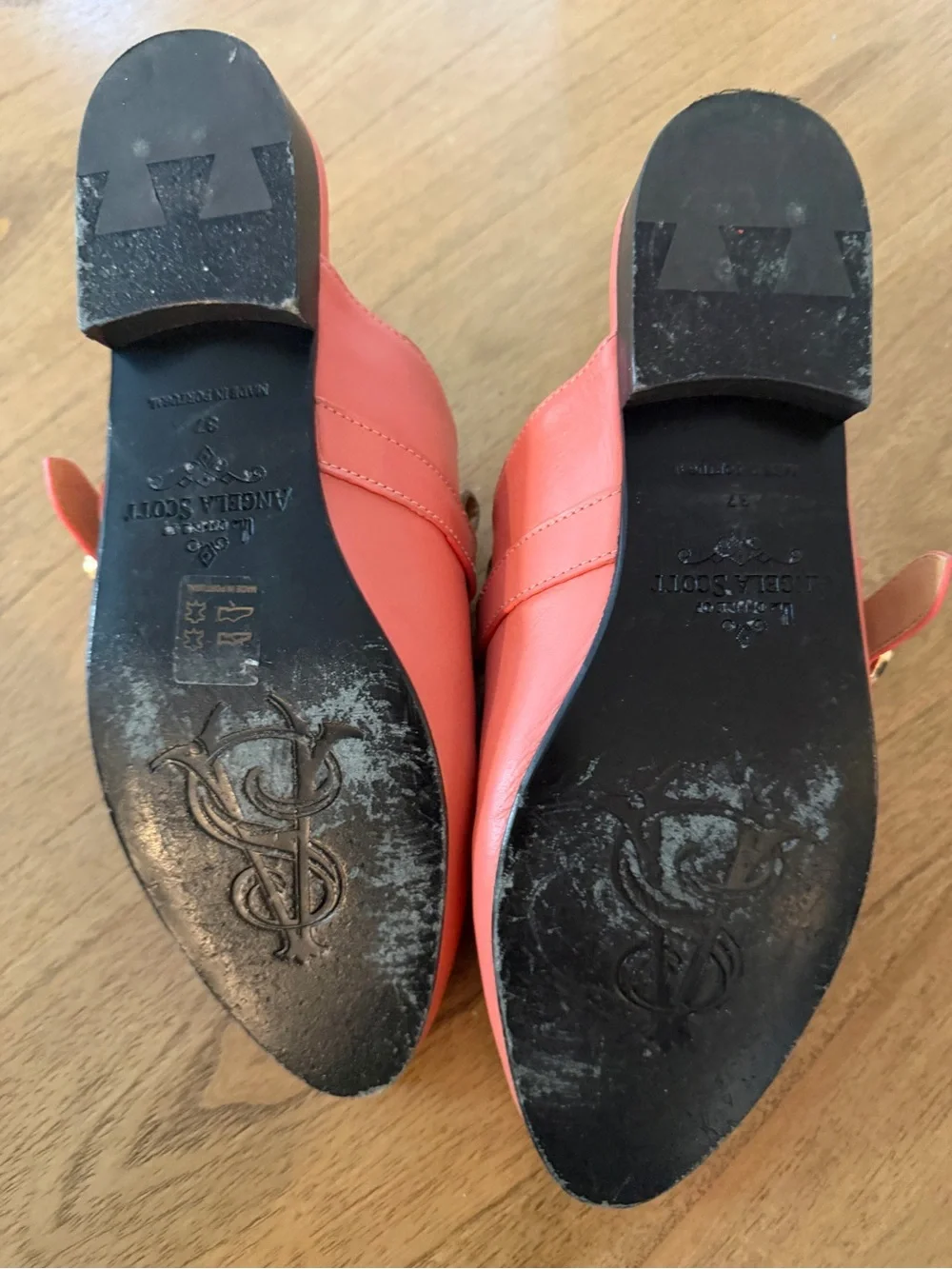 The Office of Angela Scott Ms. Felicity Kiltie Mule in Pink Lemonade
